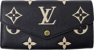 Louis Vuitton Monogram Empreinte Beige Noir Monogram Empreinte Wallet (Bi-Fold) (Pre-Owned)