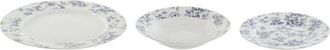 Esprit Set De Vajilla Home Esprit Azul Porcelana Floral 18 Piezas 27 X 27 X 2 Cm