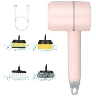 OEM Cepillo De Limpieza El&eacute;ctrico Multifuncional Con Potente Bater&iacute;a De 1200 Mah Para Cocina, Ba&ntilde;o Y Calzado: Carga Manual Autom&aacute;tica, Cerdas De Acero Y P