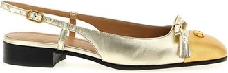 Valentino Garavani Golden Slingback Ballet Flats