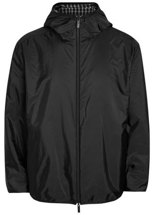 Moncler Vandelli Reversible Checked Shell Jacket - Black - 5 (UK44 / Xxl)