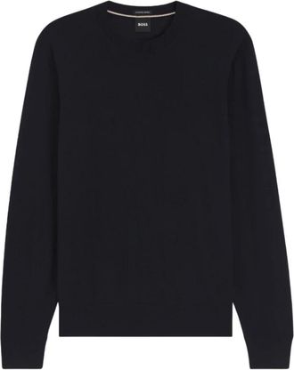 HUGO BOSS Su&eacute;ter de lana merino - Knitwear - Hombre - Azul - 2XL