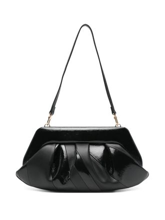 Themoir&egrave; Clutch con ruches - Nero