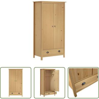 vidaXL vidaXL Armadio con cassetto - Armadio a 2 Ante Hill 89x50x170 cm Legno Massello di Pino