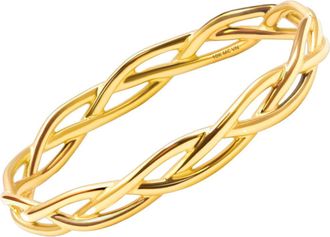 MAX + STONE Solid 10k Yellow Gold Stackable Braided Ring