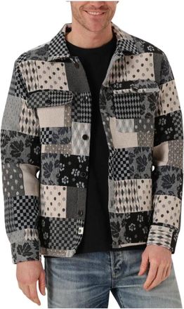 Anerkjendt Blauw Patchwork Overshirt voor Mannen - Heren - Zomerjassen - Veelkleurig - M - Jassen
