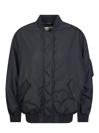 Herno Oversized Ribbed Accents Bomber Jacket