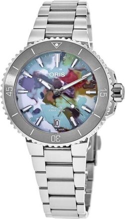 Oris Aquis Date Upcycle Edition Multicolored Dial Womens Watch 01 733 7770 4150-SET