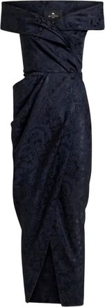 Etro Off-shoulder avondjurk met jacquard - Blauw
