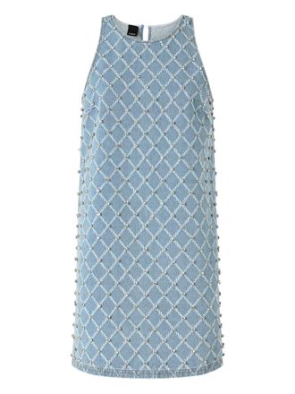 Pinko rhinestone-embellished mini dress - Blue