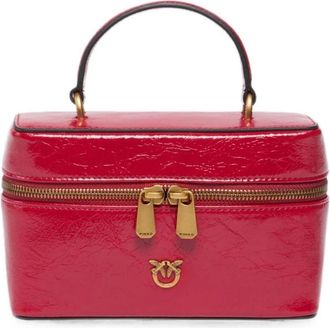 Pinko Vanity Soft Mini Top Handle Bag - Dames - Handtassen - Rood - ONE Size - Katoen - Tassen