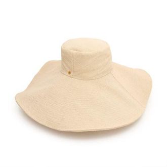 Lele Sadoughi Samantha Canvas Beach Hat in Khaki at Nordstrom
