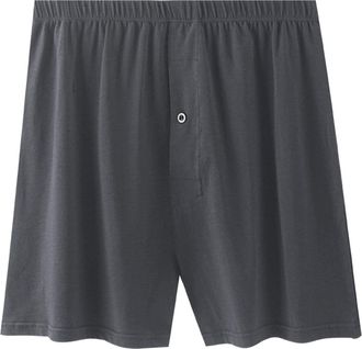 Generic Cotton Rich Mens Boxers Loose Fit - Super Soft Cotton Mens Boxers Shorts with Button Fly - Longer Leg Mens Underwear - Tag-Free Loose Boxers for Men C