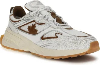 Dsquared2 Mens Sprinter Sneakers Bianco-Crema-Marrone Bianco/crema/marrone