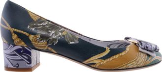 Ferragamo Ferragamo Vara Bow Floral Pumps