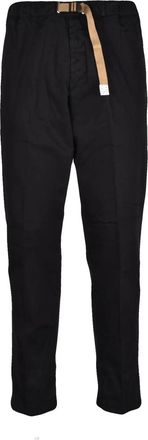 White Sand Tapered Chino Trousers with Minimalist Design and Practical Pockets
