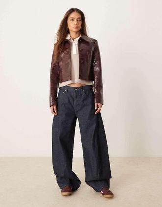 Abercrombie & Fitch Jeans ampi a palloncino blu indaco