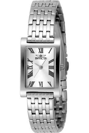 Invicta Angel 48142 Dames Horloge - Quartz Uurwerk - Roestvrij Staal met zilveren Wijzerplaat - 19mm
