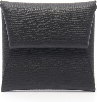 Herm&egrave;s Black Epsom Leather Coin Purse/Coin Case (Pre-Owned)