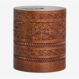 Sklum Pie De Sombrilla Redonda 35&oslash; Cm En Madera Ainsa Sklum