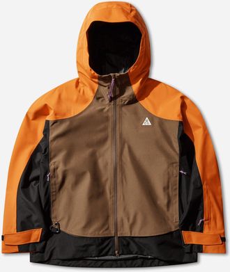 Nike Men s ACG Mystery Lights Snow Jacket Safety Orange / Mosswood Brown / Black