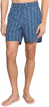 Tommy Bahama Amalfi Shores Sardina Soiree 6 Mens Swimwear Bering Blue : 2XL (44-46 Waist), Polyester/Spandex