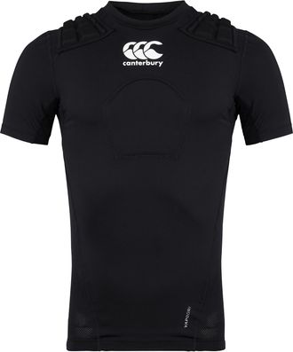 Canterbury Of New Zealand Unisex Adult Logo Protection Vest (Black/White/Silver) - Size X-Large