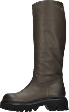 Poesie Veneziane Hoge laarzen - Dames - Hoge Laarzen - Groen - 39 EU - Leer - Schoenen