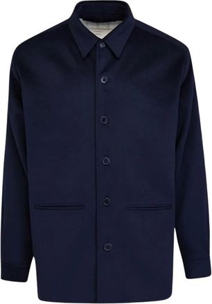 Giuliva Heritage Collection Jas met overhemdkraag en klepzakken op de taille - Heren - Jassen - Blauw - Maat: XL
