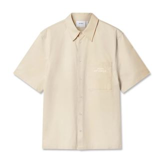 Axel Arigato Short Sleeve Shirts, male, Beige, Size: L Drew Shirt
