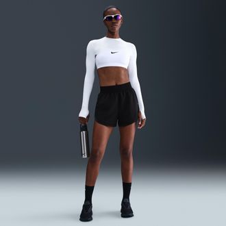 Nike Womens One Dri-FIT Loose 3 Brief-Lined Shorts in Black | HV3503-010