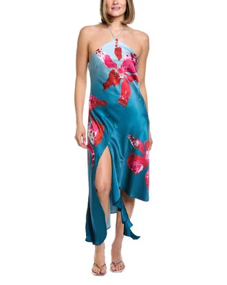 AMUR Alohi Print Midi Dress