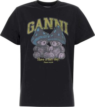Ganni Mujer, Camisetas, Negro, Talla: M