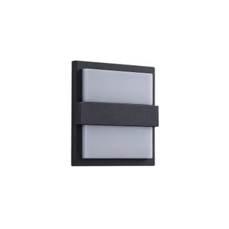 Lucande Lucande - L&aacute;mpara De Pared Led Exterior gylfi En Negro Aluminio