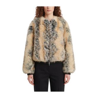 Frankie Shop Chaqueta Bomber de Piel Sint&eacute;tica Gina - Jackets - Mujer - Beige - 2XS