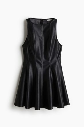 H&M Beschichtetes Kleid - Schwarz