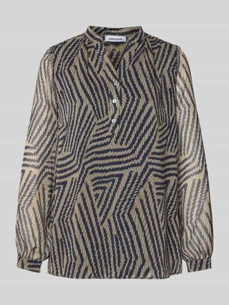 More & More More & More Blusenshirt mit V-Ausschnitt in Schilf, Größe 34