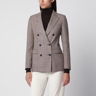 Tagliatore Double-breasted brown Prince of Wales jacket