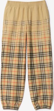 Burberry Gradient Check Cotton Jogging Pants