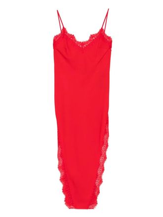 Nissa side-slits slip dress - women - Polyester - 36 - Red