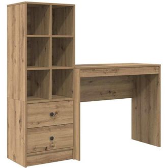 vidaXL Escritorio Con Almacenamiento Con Caj&oacute;n 2 Pcs Roble Artisan Vidaxl