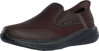 Skechers Mens Slip-Ins Relaxed Fit Slade Cooper Trainers, Red/Brown, 7.5 UK