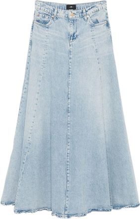 7 For All Mankind Logo-patch Denim Maxi Skirt