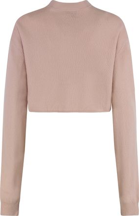 Le Kasha Womens Cropped Sweater Light Pink Cashmere