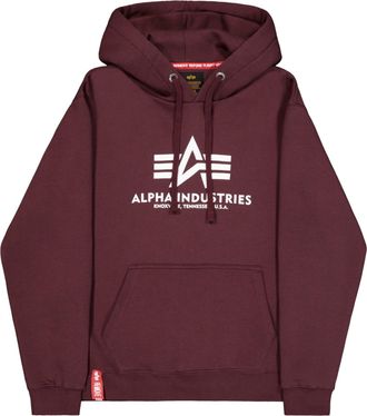 Alpha Industries Hoodie ALPHA INDUSTRIES Basic Hoodie BL, Herren, Gr. M, rot (deep maroon), Obermaterial: 80% Baumwolle, 20% Polyester, regular fit, Sweatshirts Hoodie