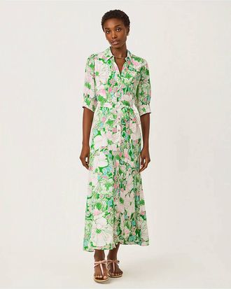 Lilly Pulitzer Larkyn Shirt Dress In Putting Green Poppyland