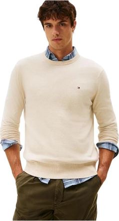 Tommy Hilfiger Ronde hals knitwear - Heren - Ronde hals truien - Beige - M - Truien & Vesten