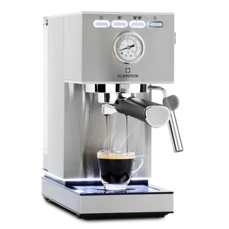 Klarstein Klarstein Cafetera Gusto Classico 1350 Vatios 20 Bares De Presi&oacute;n Dep&oacute;sito De Agua: 1,4 Litros Acero Inoxidable