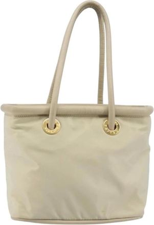 Celine Pre-owned Tote Bags, female, Beige, Size: ONE SIZE Pre-owned Vintage Nylon Tote Bag