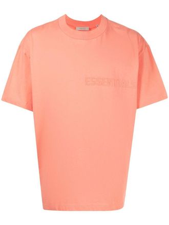Fear of God T-shirt con logo goffrato - Rosa